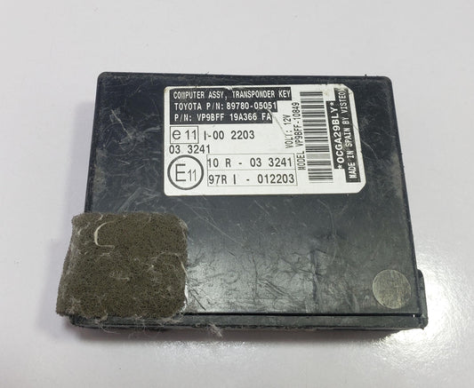 Toyota Avensis Anti-Theft Transponder Key ECU 89780-05051