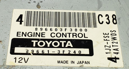 Toyota Crown JZS171 Engine Control Unit ECU/ECM | 89661-3F240 | 1JZ-FSE | 4AT 2WD