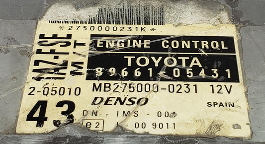Toyota Avensis ENGINE Control Unit ECU ECM 89661-05431 8966105431 MB275000-0231