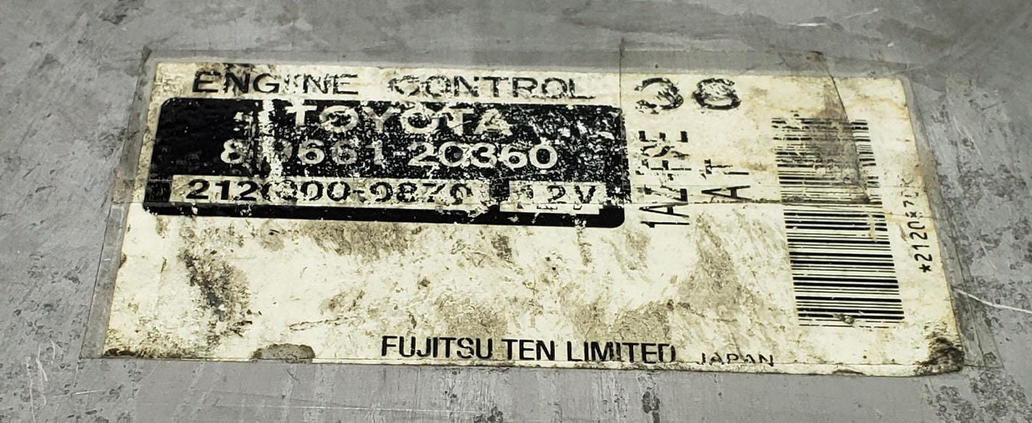 Toyota Engine Control Unit ECU ECM 89661-20360 | 1AZ-FSE Engine