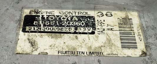 Toyota Engine Control Unit ECU ECM 89661-20360 | 1AZ-FSE Engine