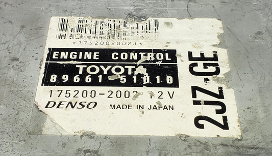 Toyota engine ecu 89661-51010 175200-2002 2JZ-GE ECM PCM used