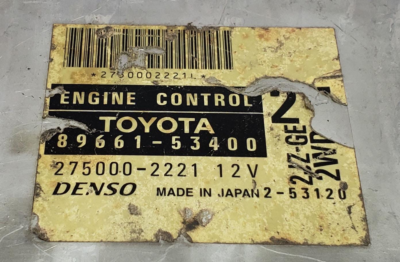 Toyota Engine Control unit 89661-53400 275000-2221 2JZ-GE ECU ECM