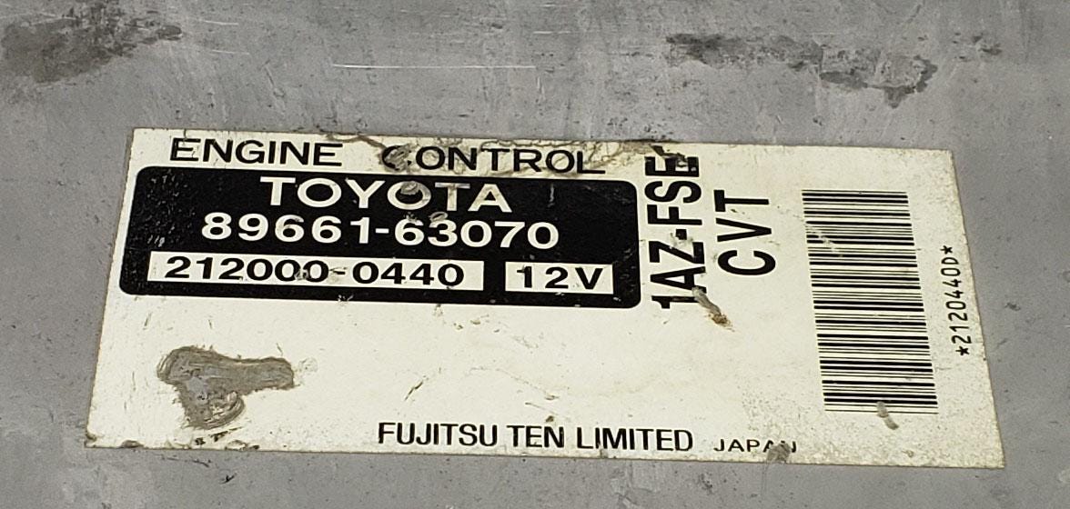 Engine Control Unit Toyota Opal 2002 TA-ACT10 89661-63070 212000-0440 ECU