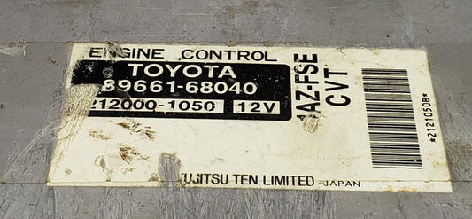 Engine Control Unit TOYOTA Wish 2004 CBA-ANE11W 89661-68040 212000-1050 1AZ-FSE