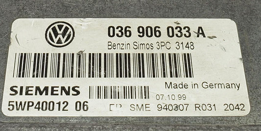 Controller VW 036906033A 5WP40012 05 Siemens ECU ECM