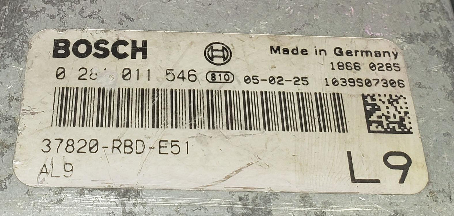 Plug & Play Bosch Engine ECU ECM Honda, 0281011546, 0 281 011 546, 37820-RBD-E51