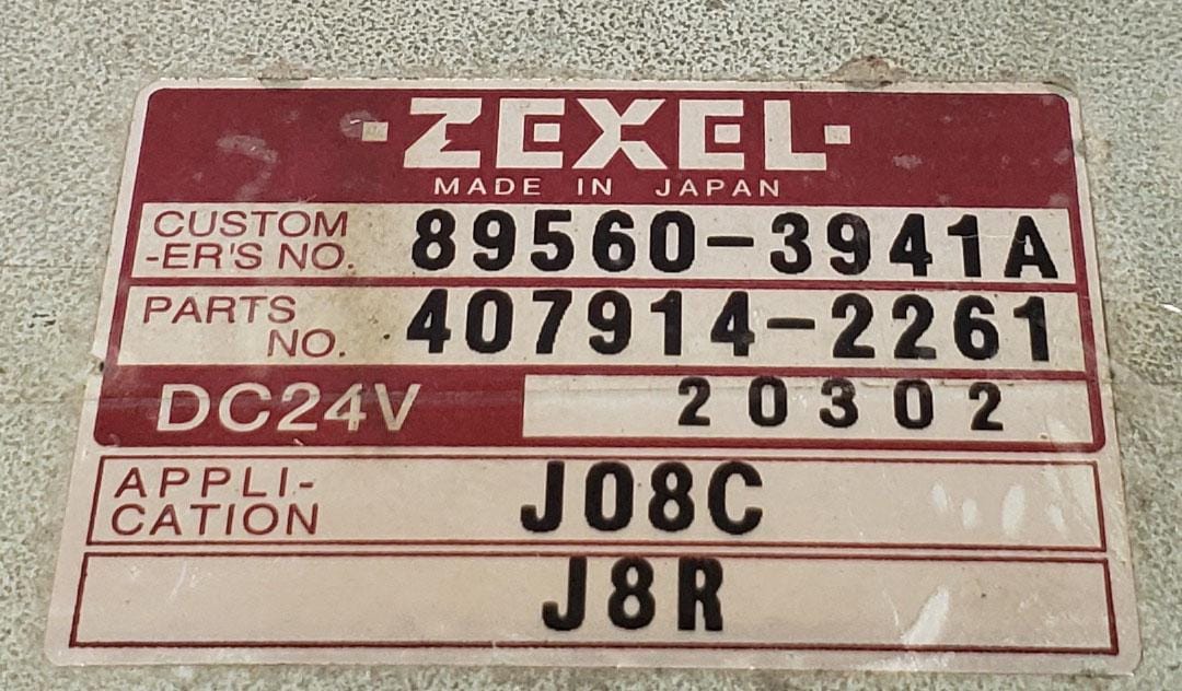 Zexel Hino Engine Control Unit Ecu Ecm J08C 407914-2261 89560-3941A Oem Used