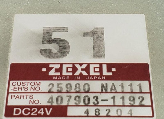 Engine Control Unit by Zexel | ECU ECM 25980NA111 407903-1192