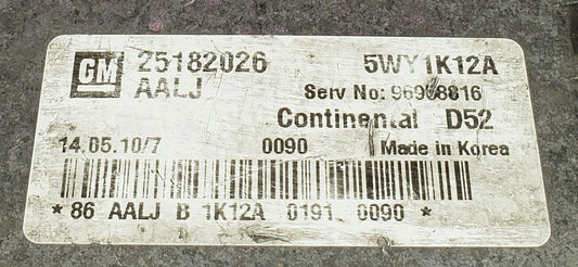 Engine Controller Chevrolet Spark 1.2 ECU ECM GM 25182026 AALJ5WY1K12A D52