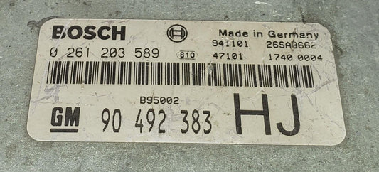 Controller 0261203589 90492383 HJ Opel Bosch ECU ECM