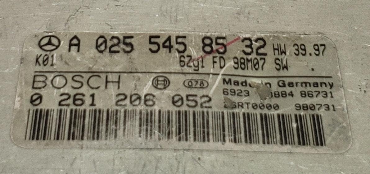Controller A0255458532 0261206052 Mercedes Bosch ECU ECM