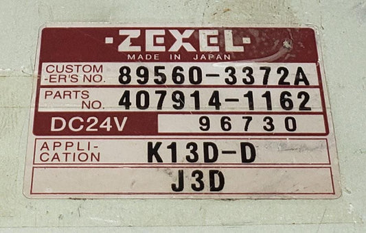Zexel Hino Engine Control Unit ECU ECM K13D-D 407914-1162 89560-3372A OEM Used