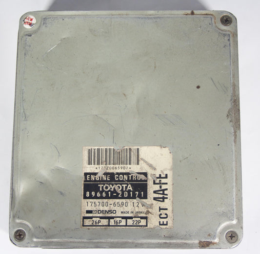 Toyota Engine Control Unit ECU 4A-FE 89661-2D171 175700-6590 12V JDM Used