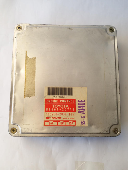 Toyota 3S-G A140E Engine ECU ECM Control Module 89661-20712 JDM Used