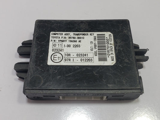 Toyota Yaris 2005-2012 Anti-Theft Immobilizer Control Unit