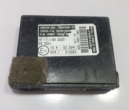 Toyota Avensis Anti-Theft Transponder Key Control Module 89780-05050
